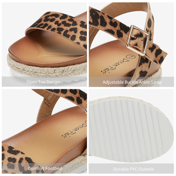 Espadrille Platform Sandals - LEOPARD SUEDE - 3